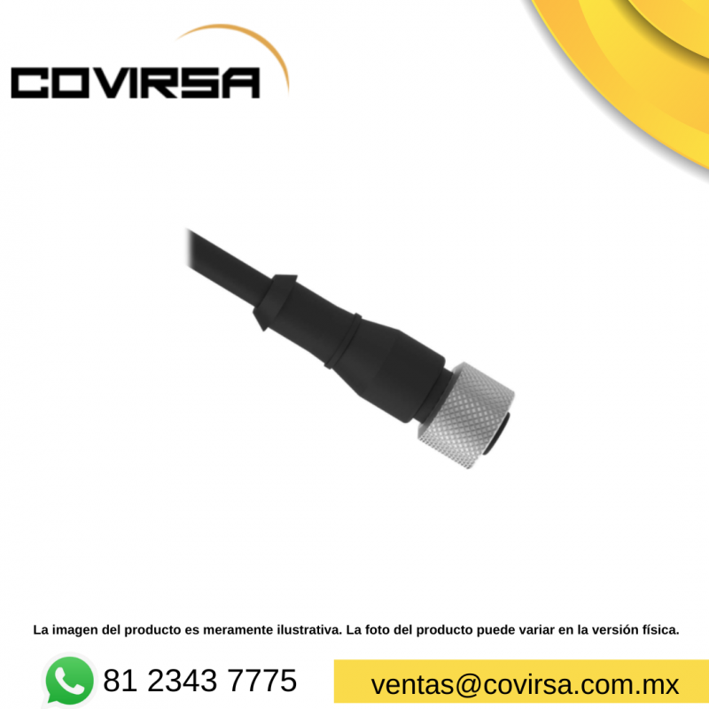 MQDC 415 Cable: M12 de un solo extremo  Conector hembra recto de 4 pines