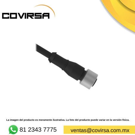 MQDC 415 Cable: M12 de un solo extremo  Conector hembra recto de 4 pines