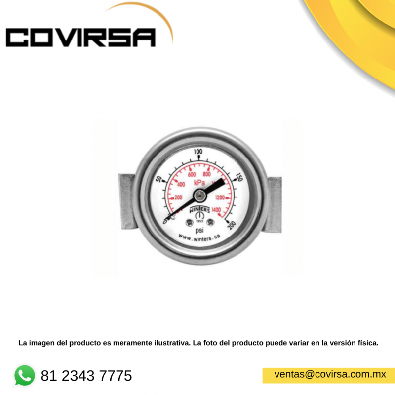 W25EPMBP 0-7 MANOMETRO 2 1/2X1/4 POST 0-100 PSI P/TABLERO W25EPMBP 0-7 MANOMETRO 2 1/2X1/4 POST 0-100 PSI P/TABLERO