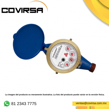 MX3 015 MEDIDOR PARA AGUA FRÍA 1/2 ROSCADO EN HIERRO ADCCOM